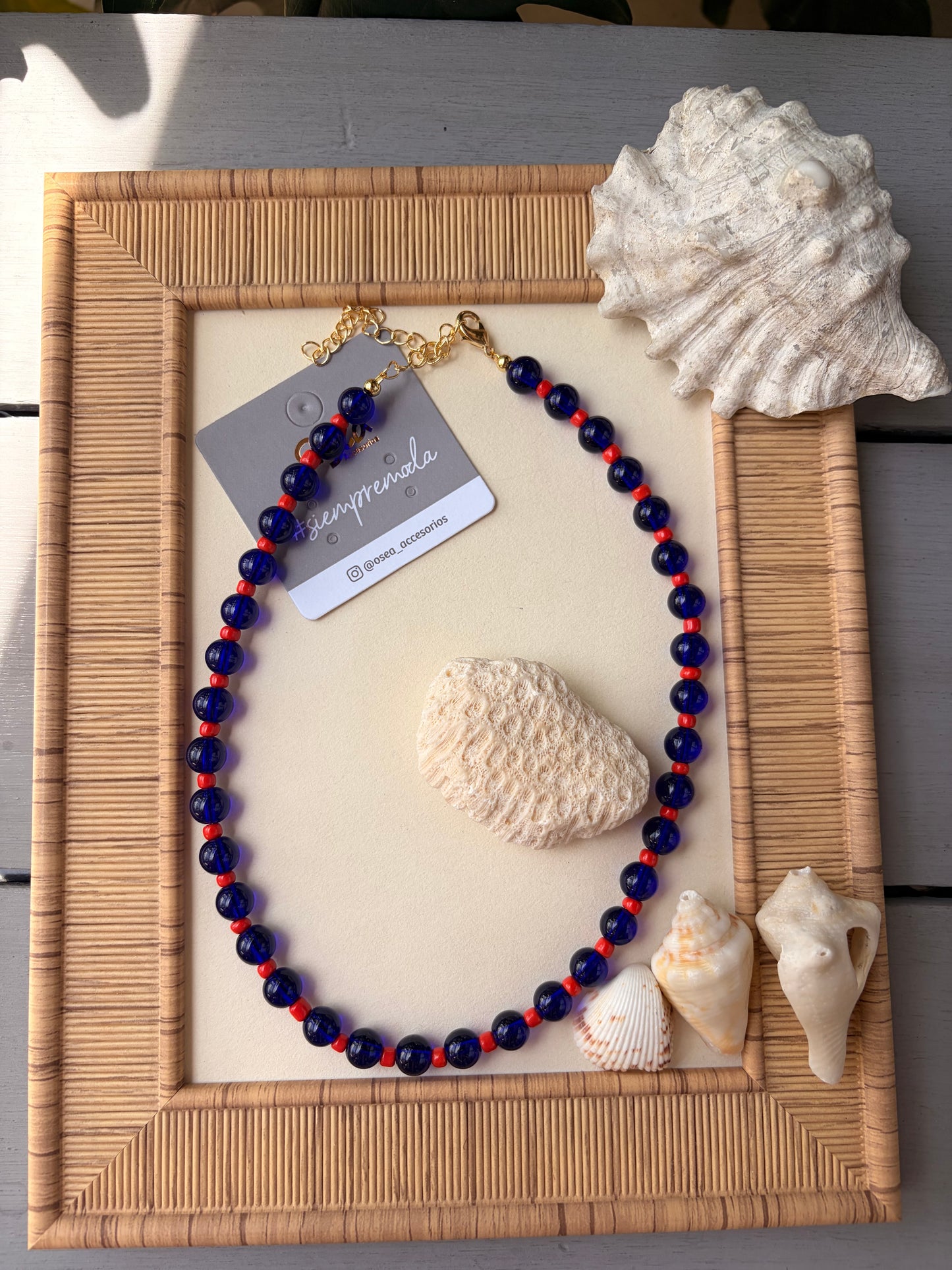 collar corto colores cristal