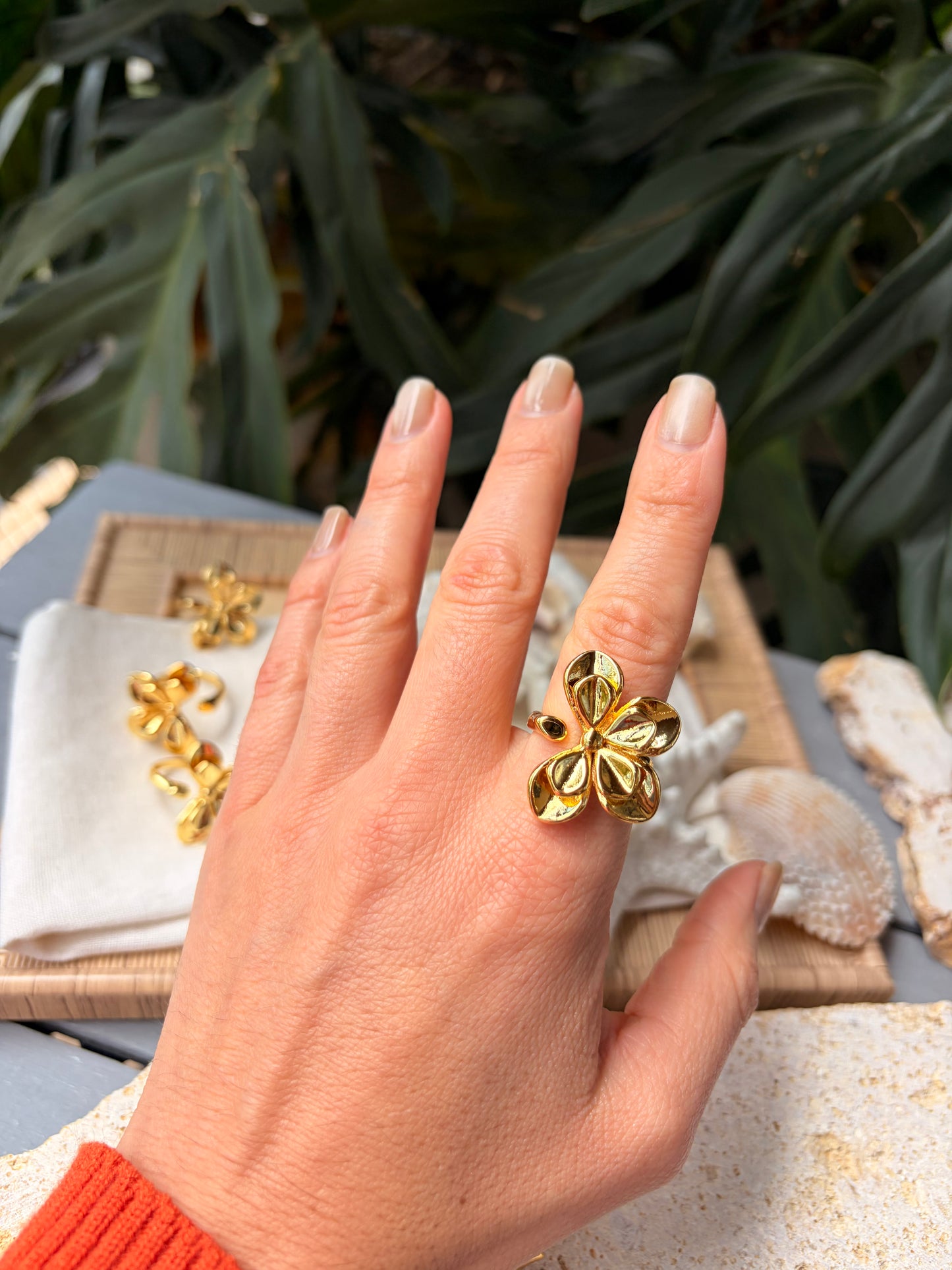 Anillo media flor