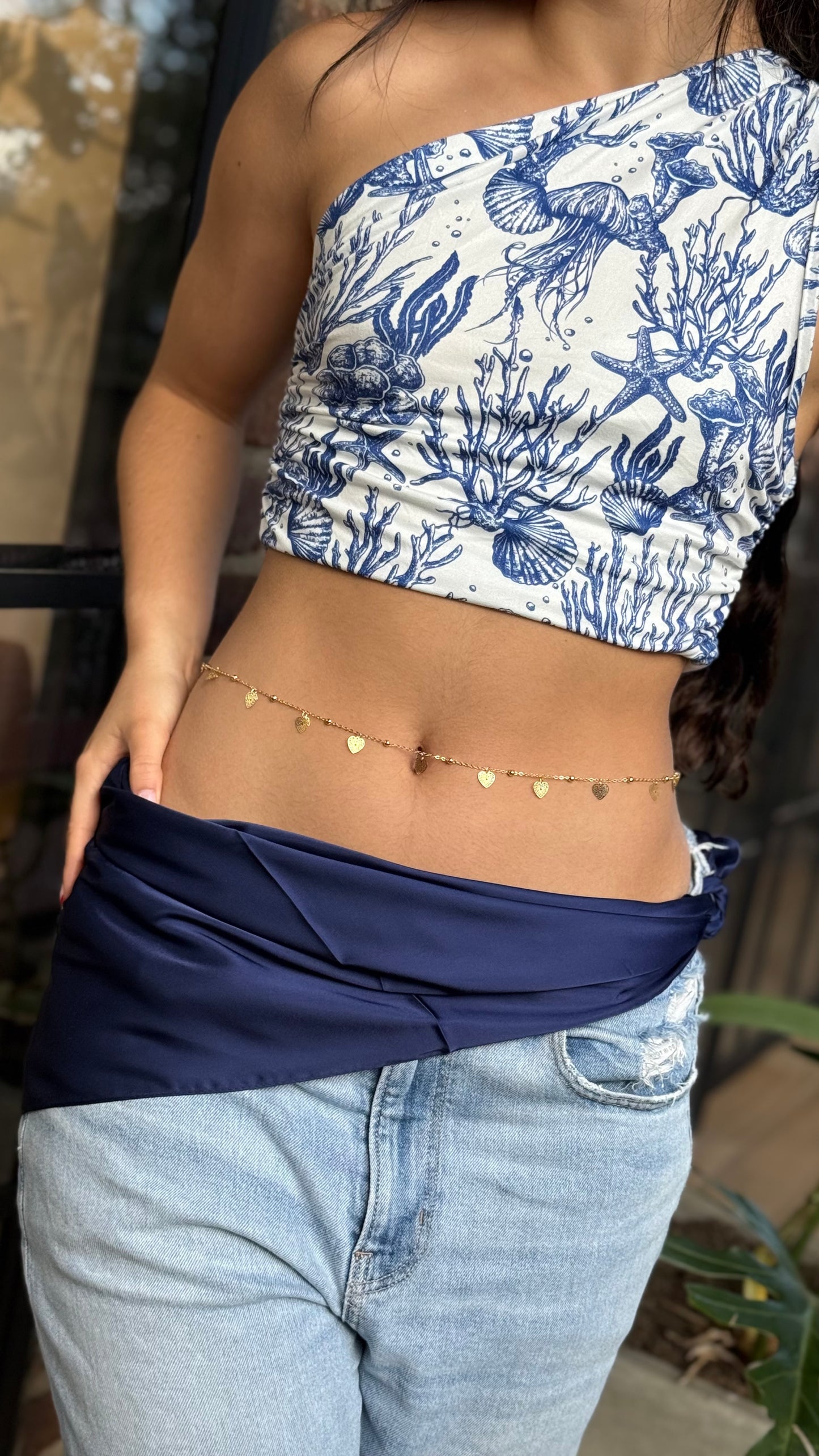 Body chain cadena corazones