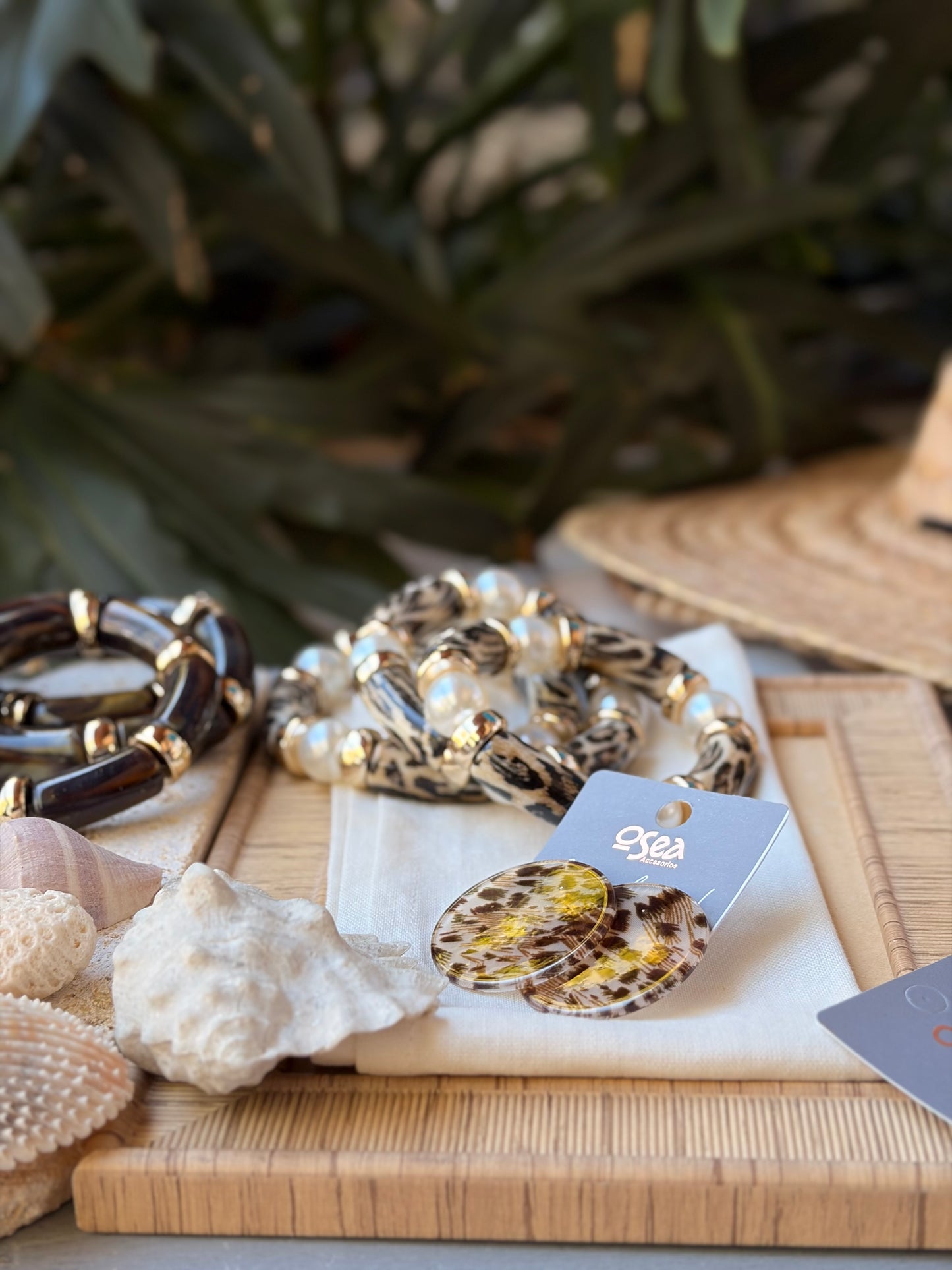 Set pulseras resortadas resina print