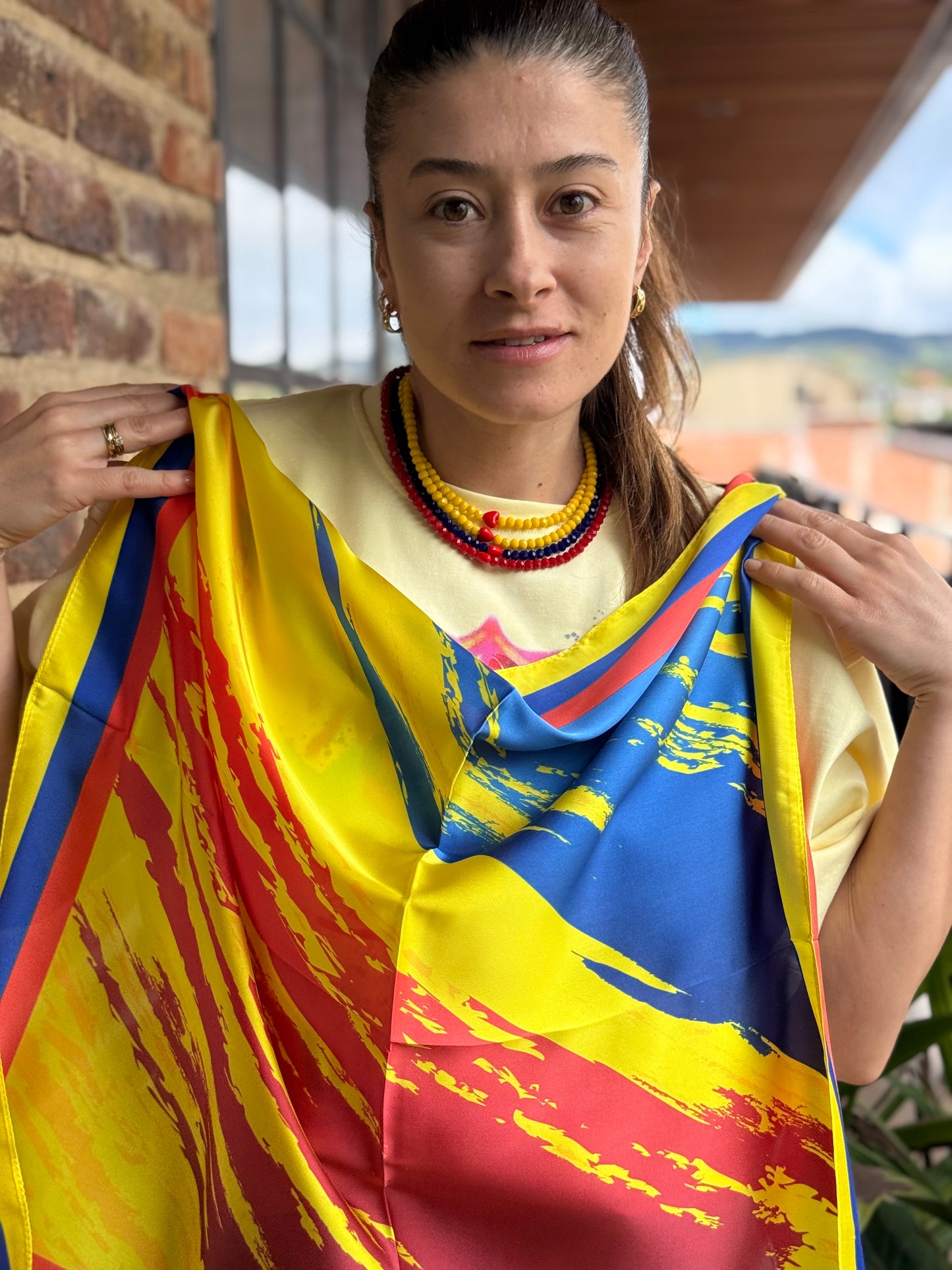 Pañoleta seda 70x70 Colombia 🇨🇴