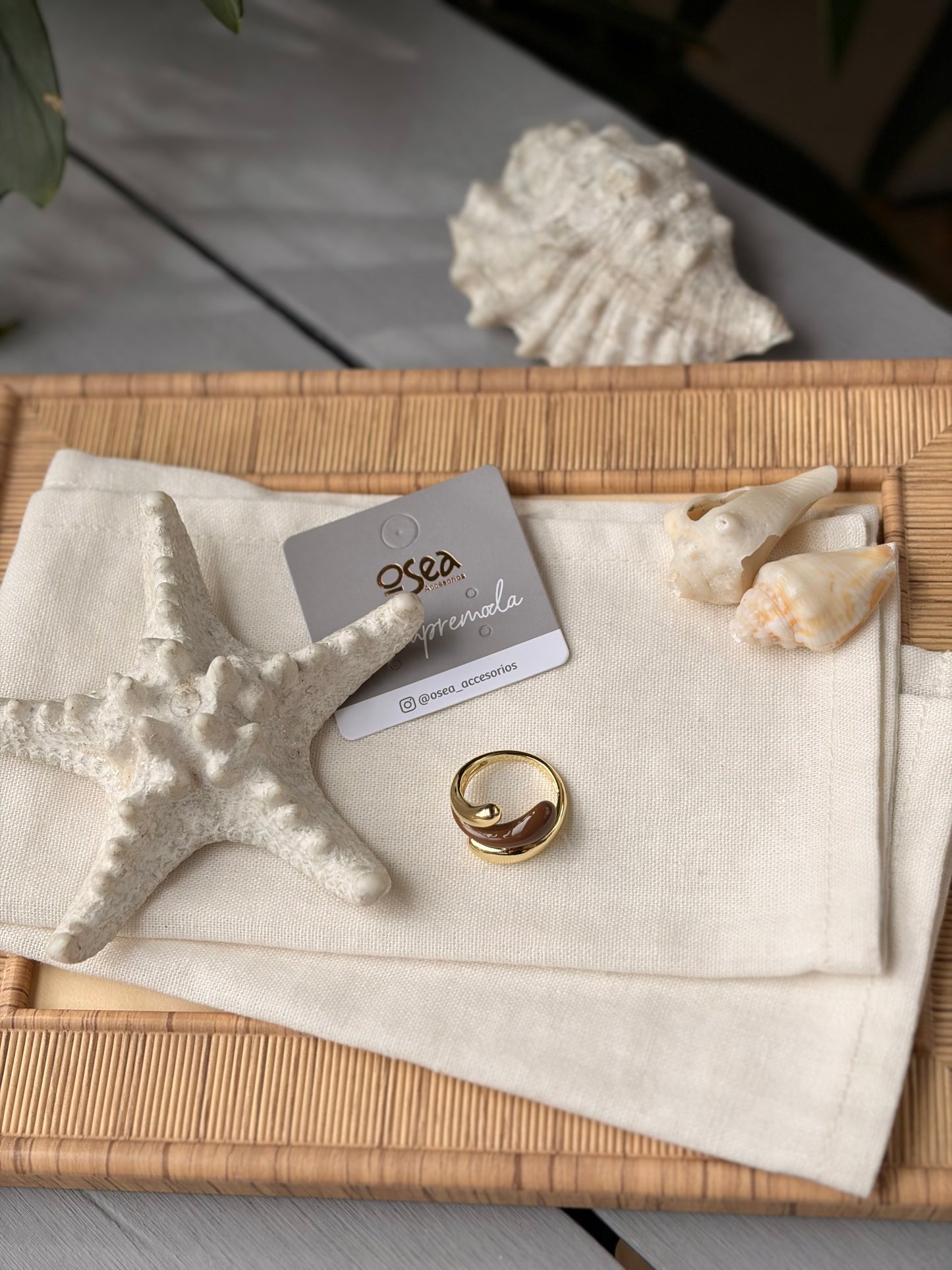 Anillo rodinado chocolate