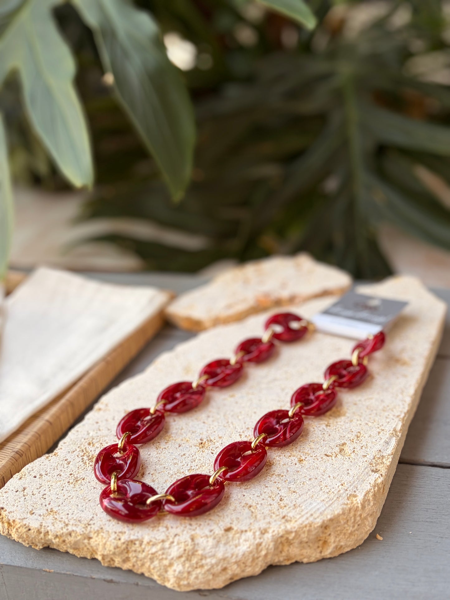 Collar eslabones en resina