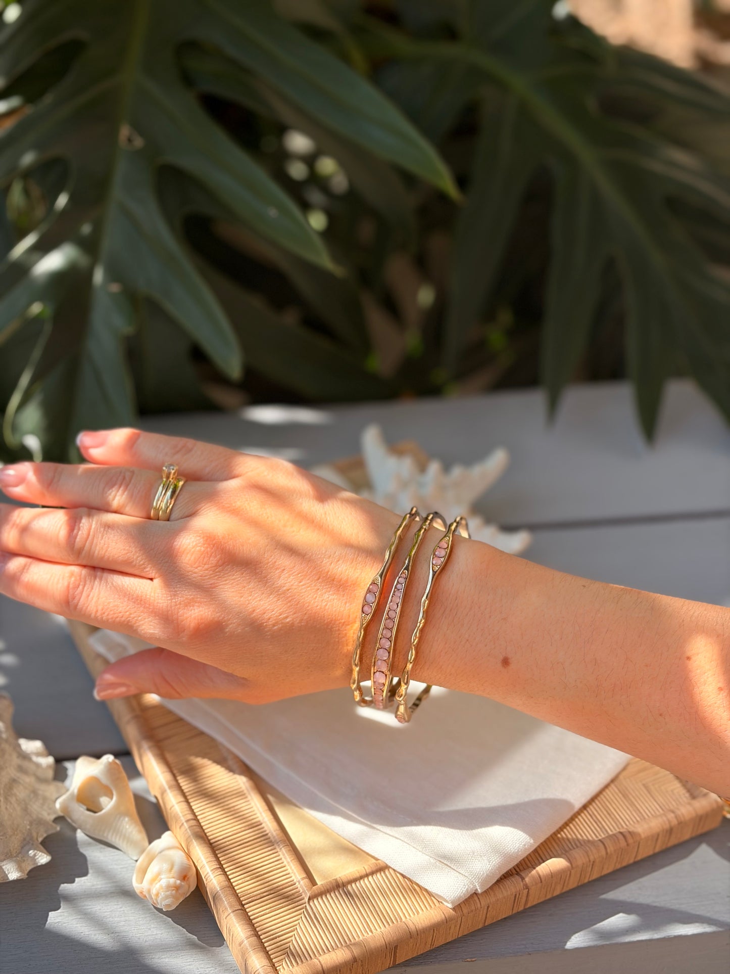 Set de pulseras en aro x 3