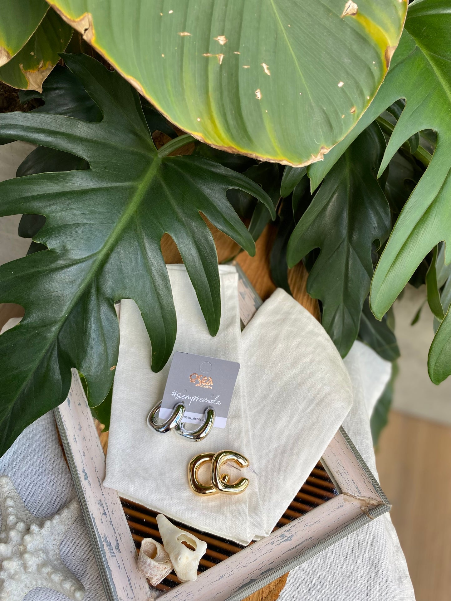 Candongas cuadradas en fantasía