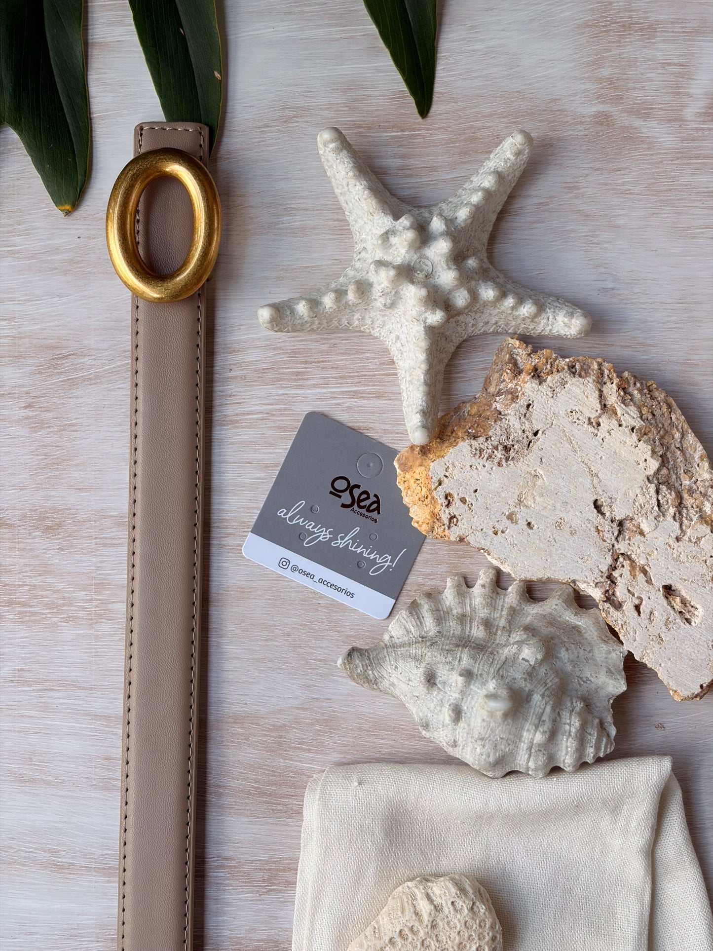 Correa de lujo sintético tonos tierra