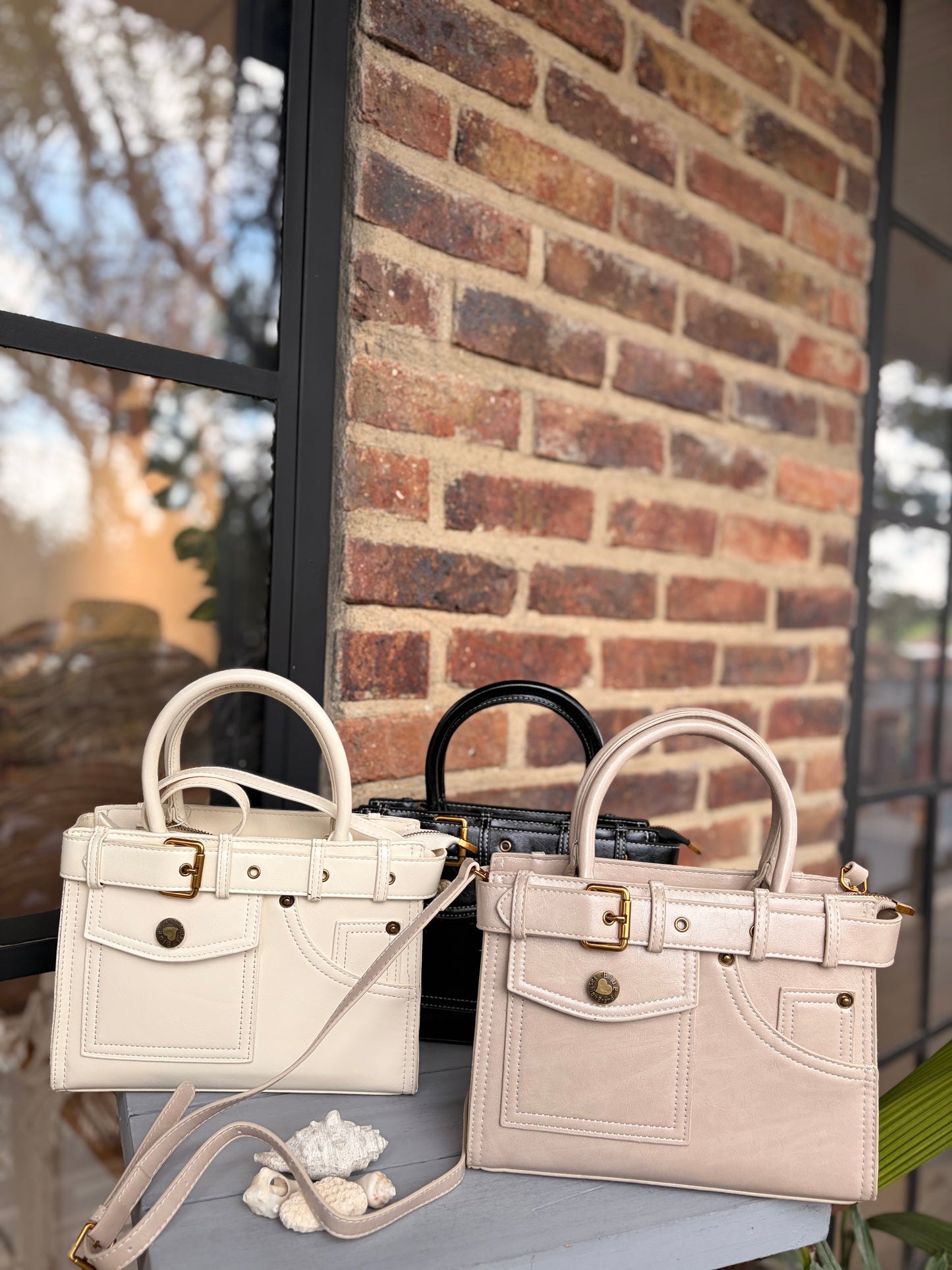 Bolso tipo cuero costura pantalón