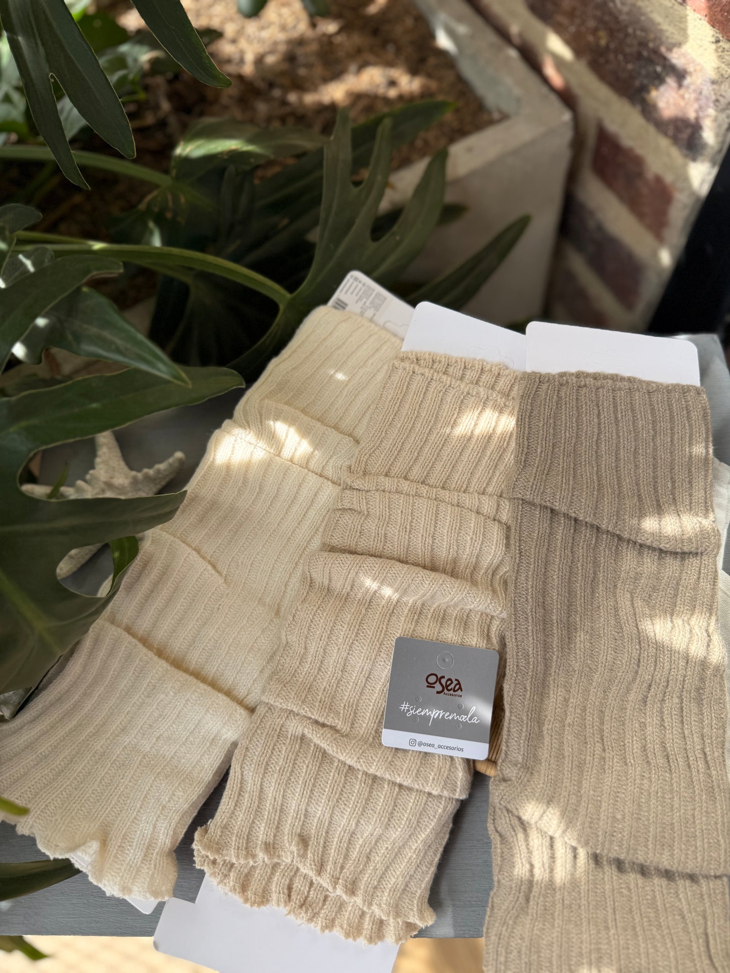 Medias calentadoras acanaladas