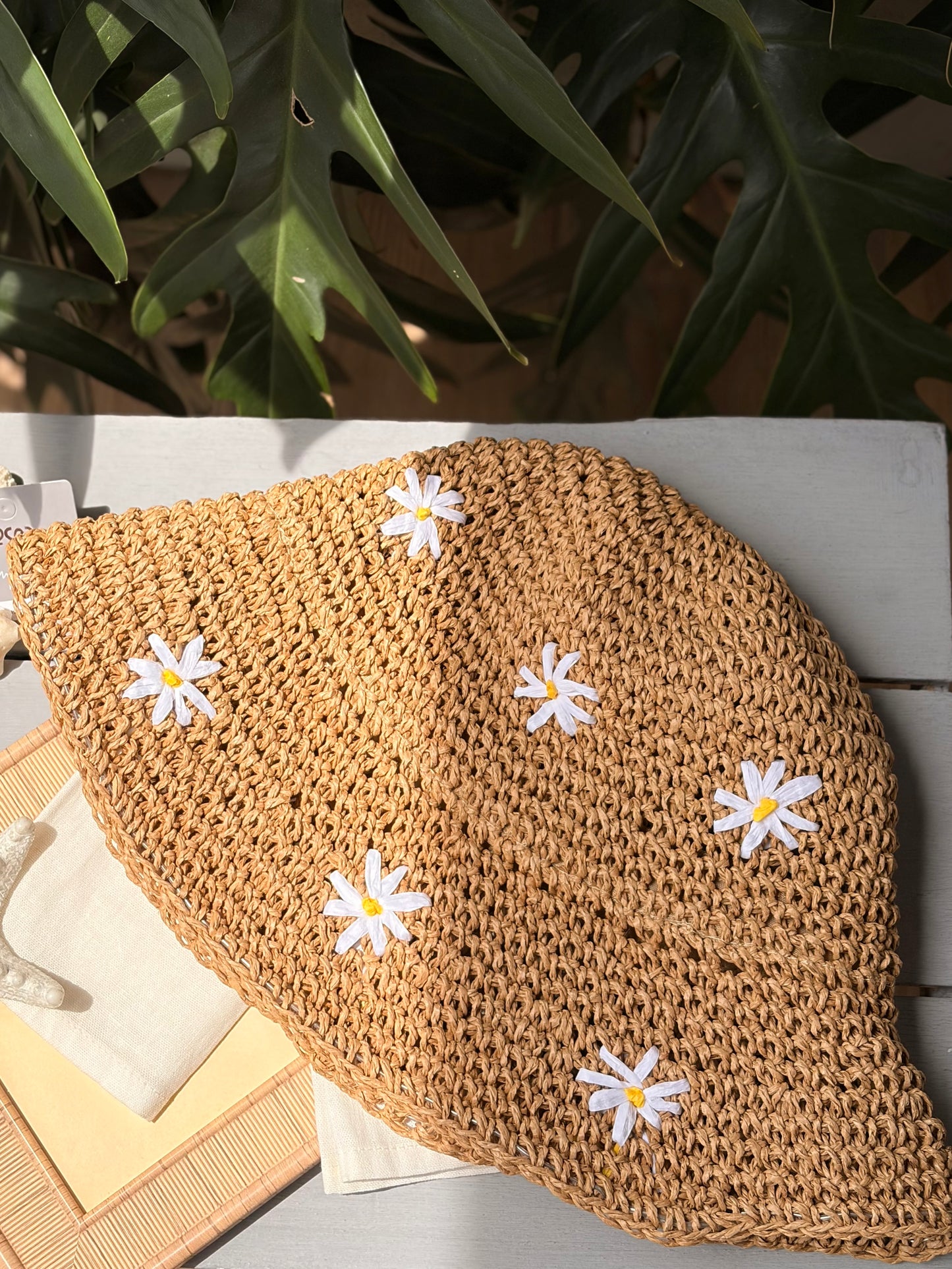 Sombrero bucket hat margaritas en fibra