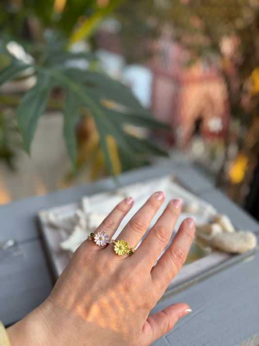 Anillo flor ajustable