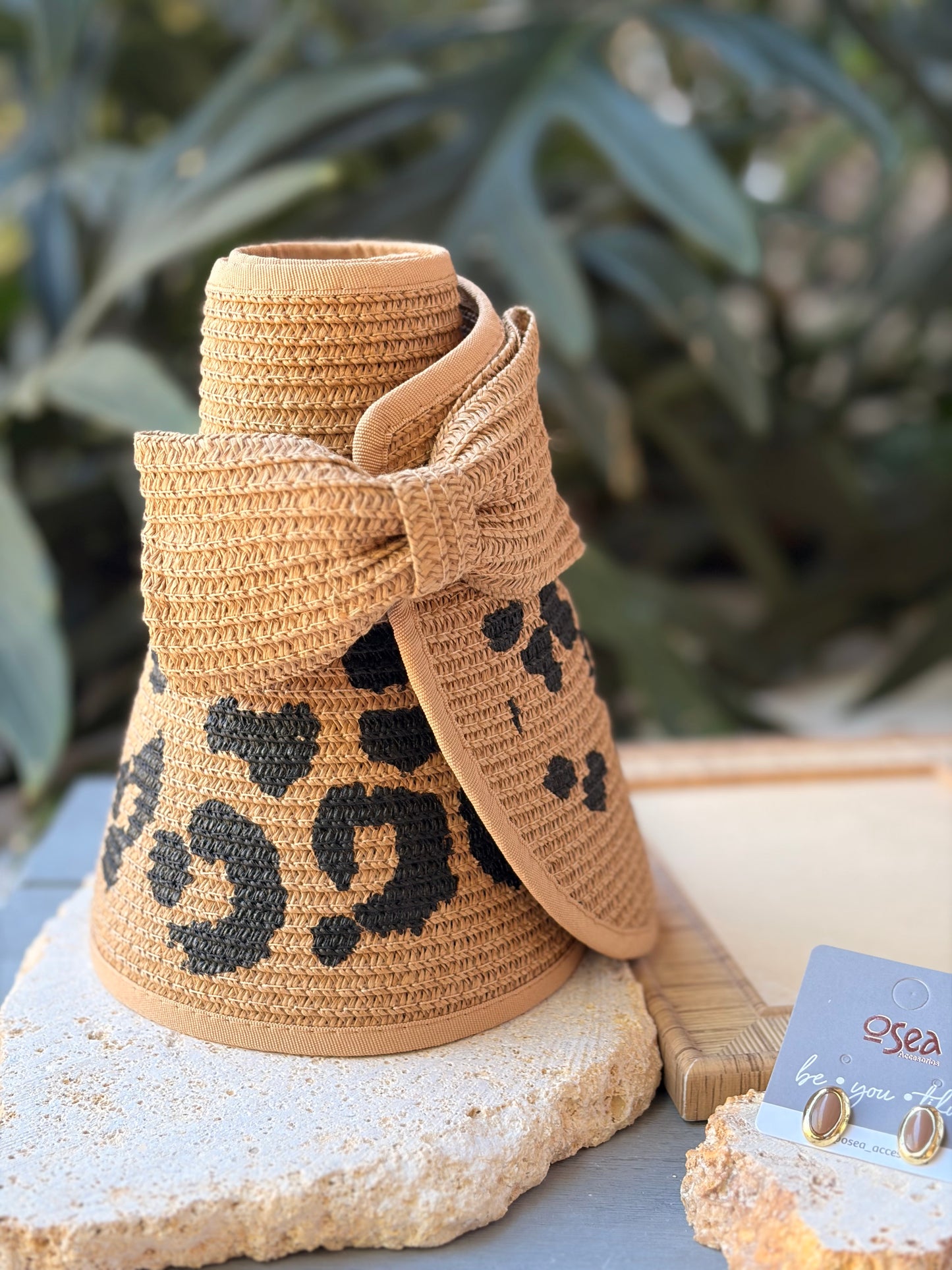 Visera enrollable playa animal print