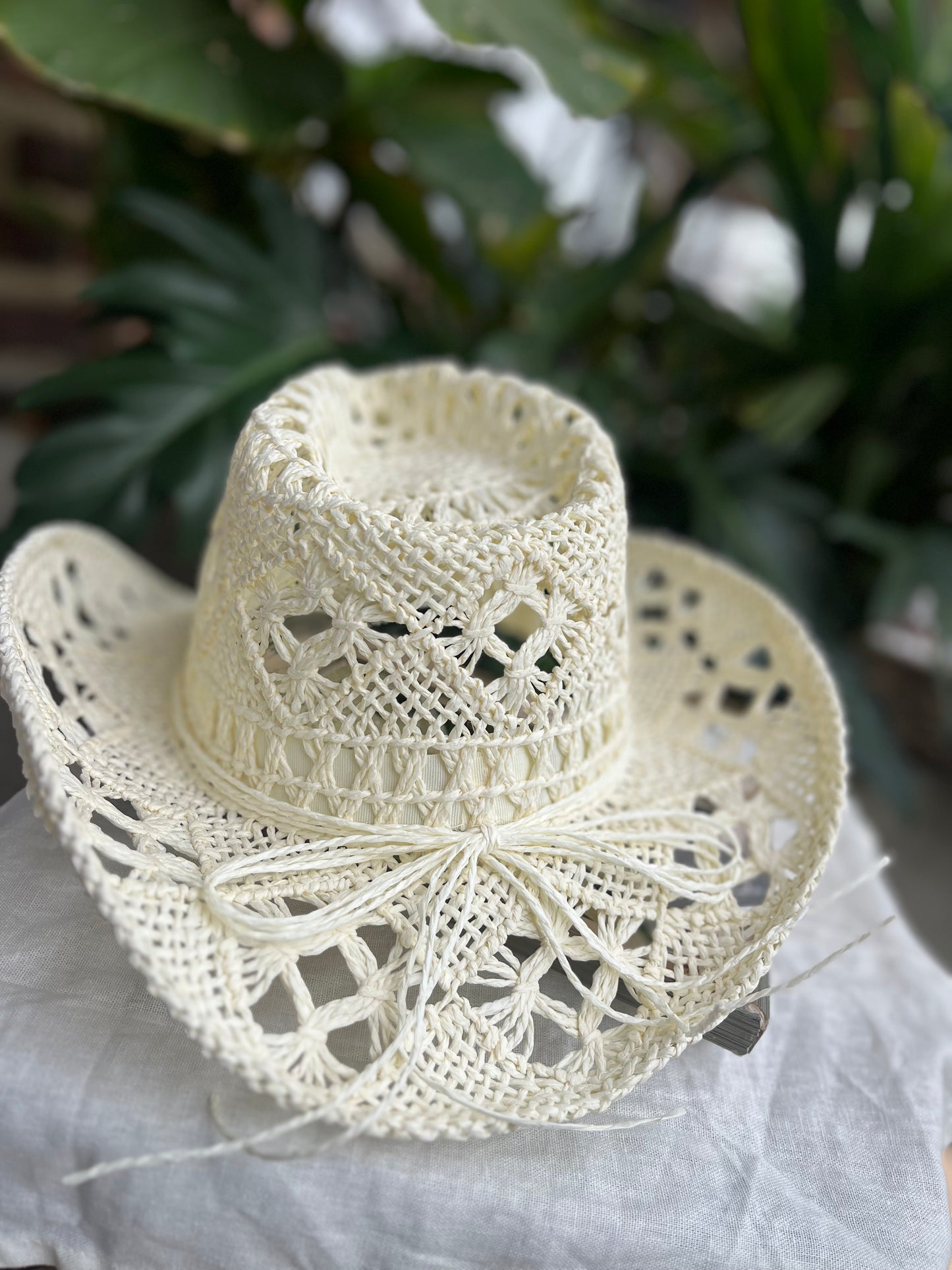 Sombrero playero vaquero macramé