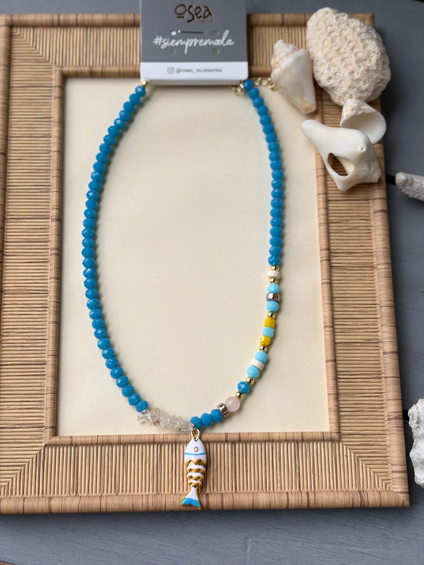 Collar piedras dije pez