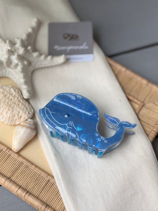 Caimán hair clip ballena tipo nácar