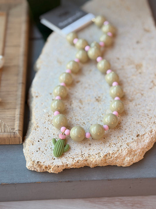 Collar bolas 16mm cactus