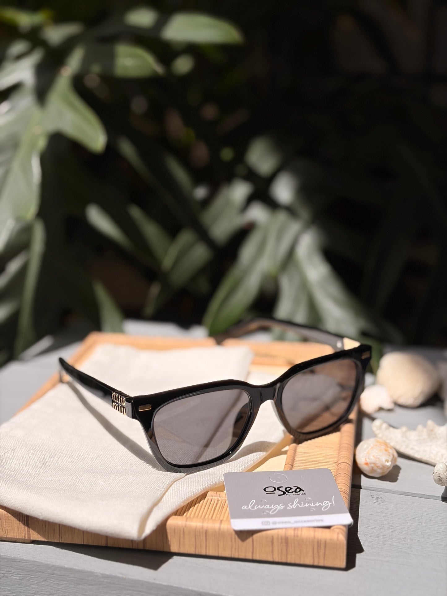 Gafas de sol animal print - negro