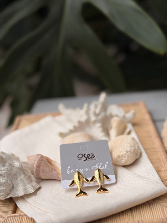 Topos ballena mediana con baño en oro 24k