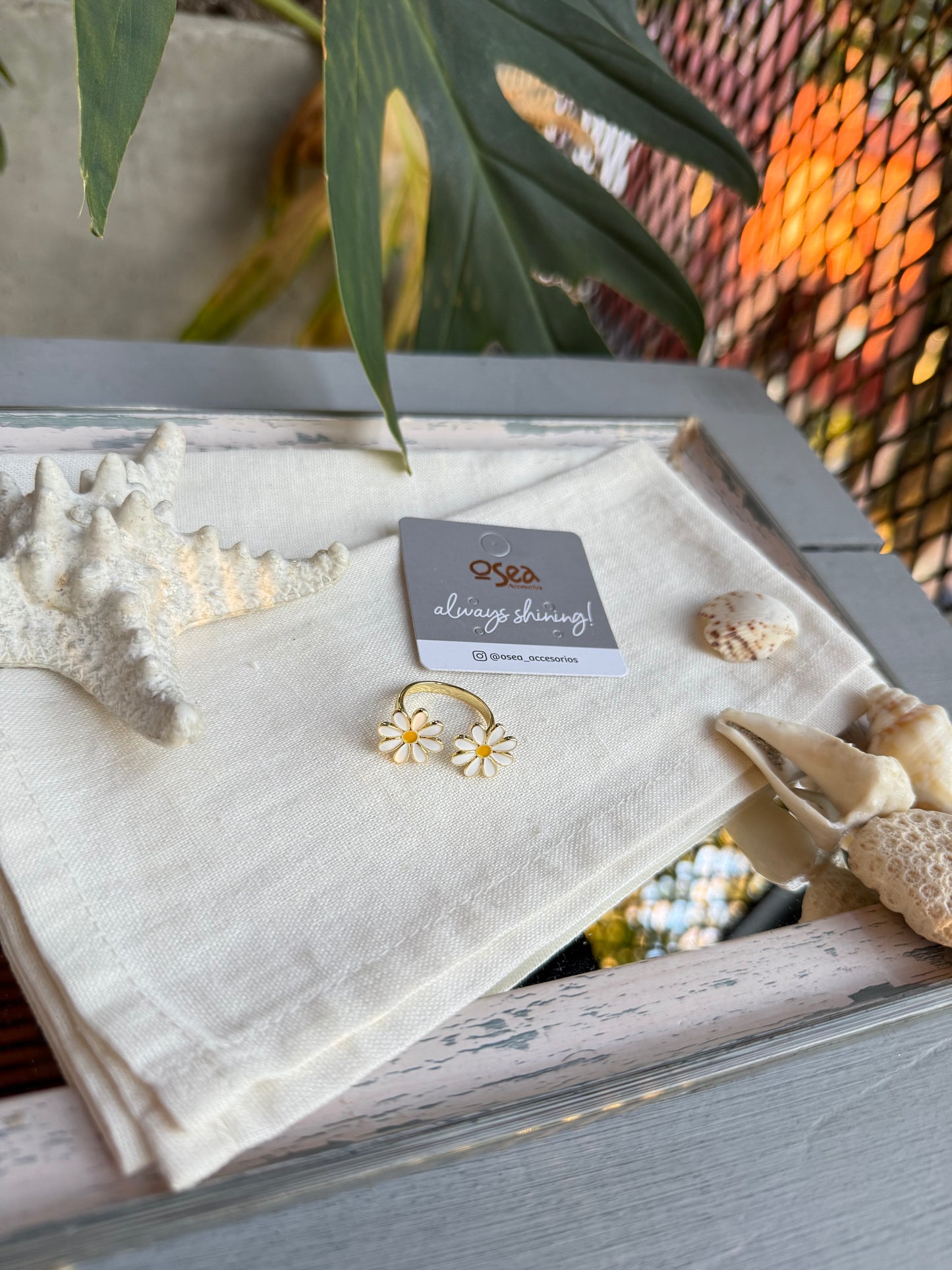Anillo doble margaritas