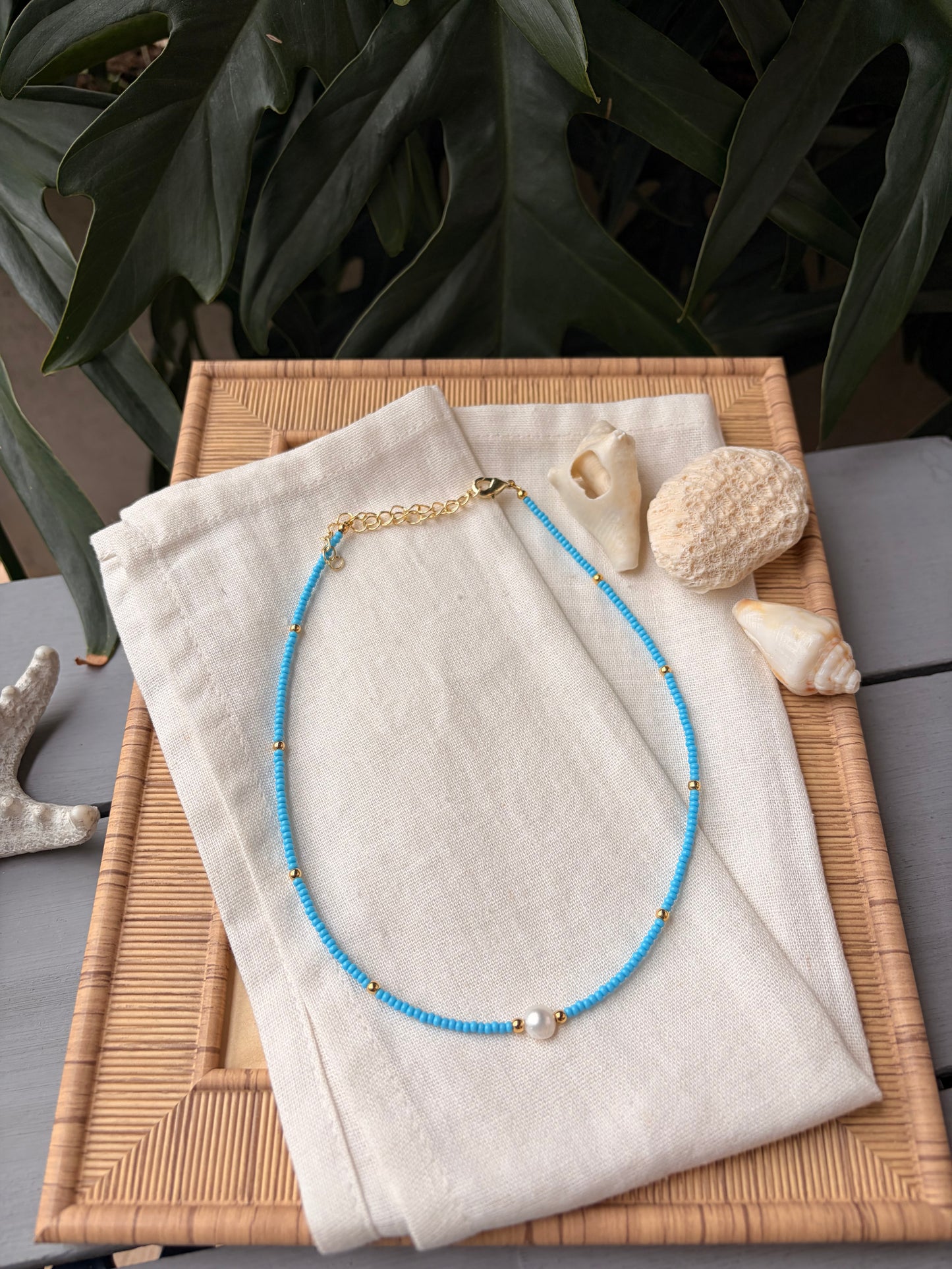 Choker mostacilla dije perla