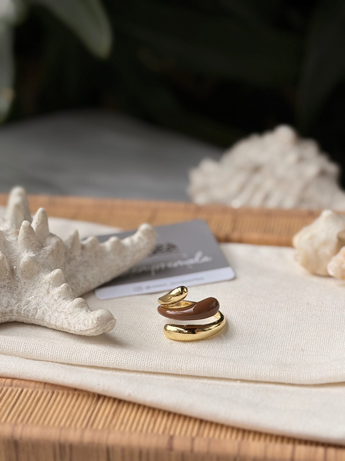 Anillo rodinado chocolate