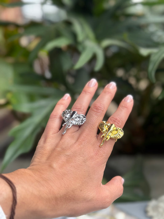 Anillo elefante rodinado