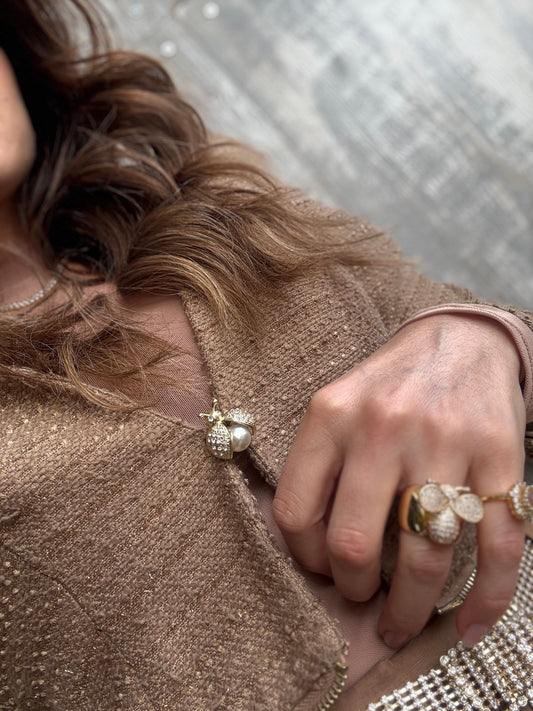 Anillo abeja rodinado