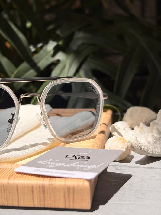 Gafas de sol montura metálica níquel humo