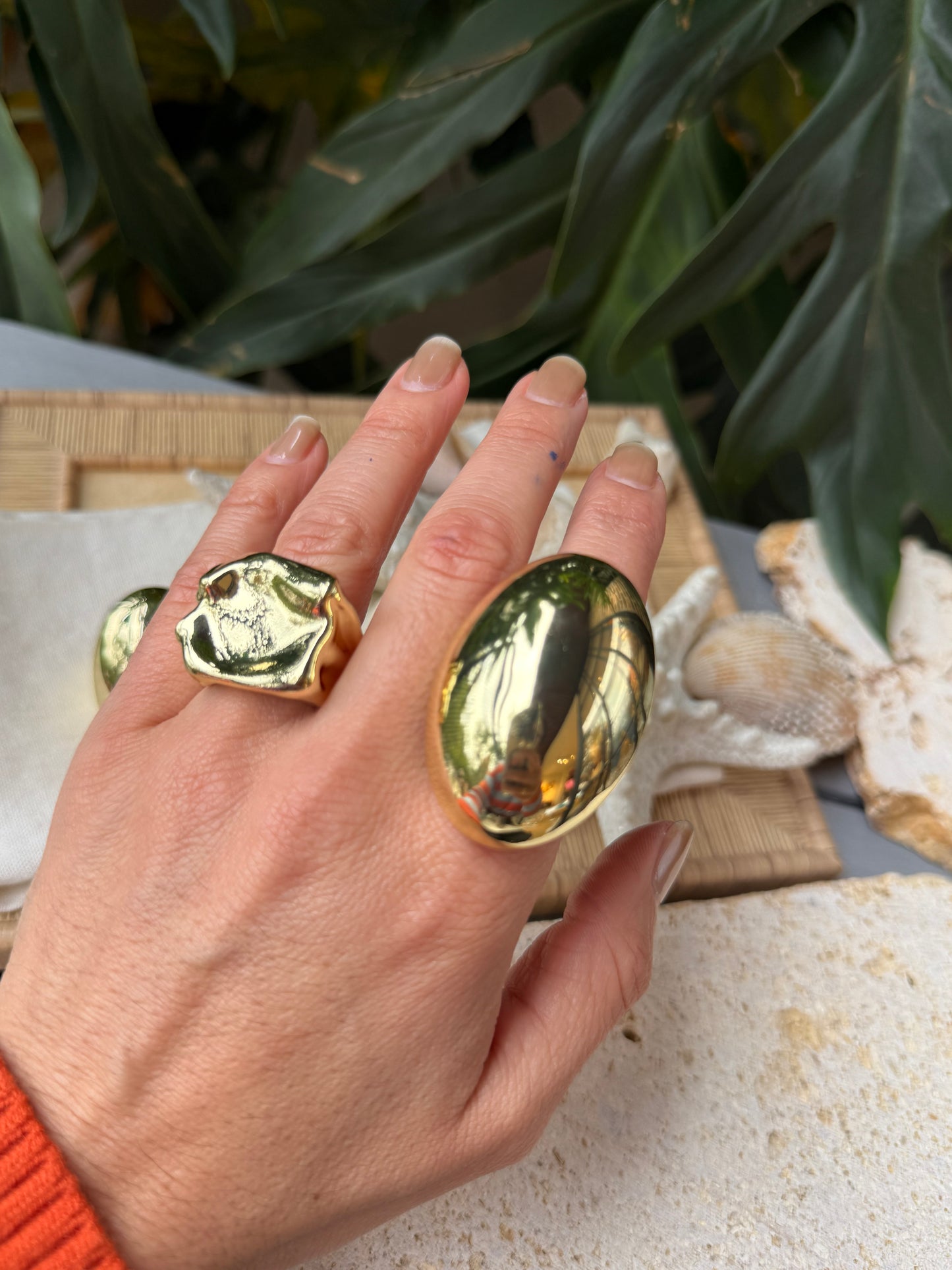 Anillo Maxi dorado graduable