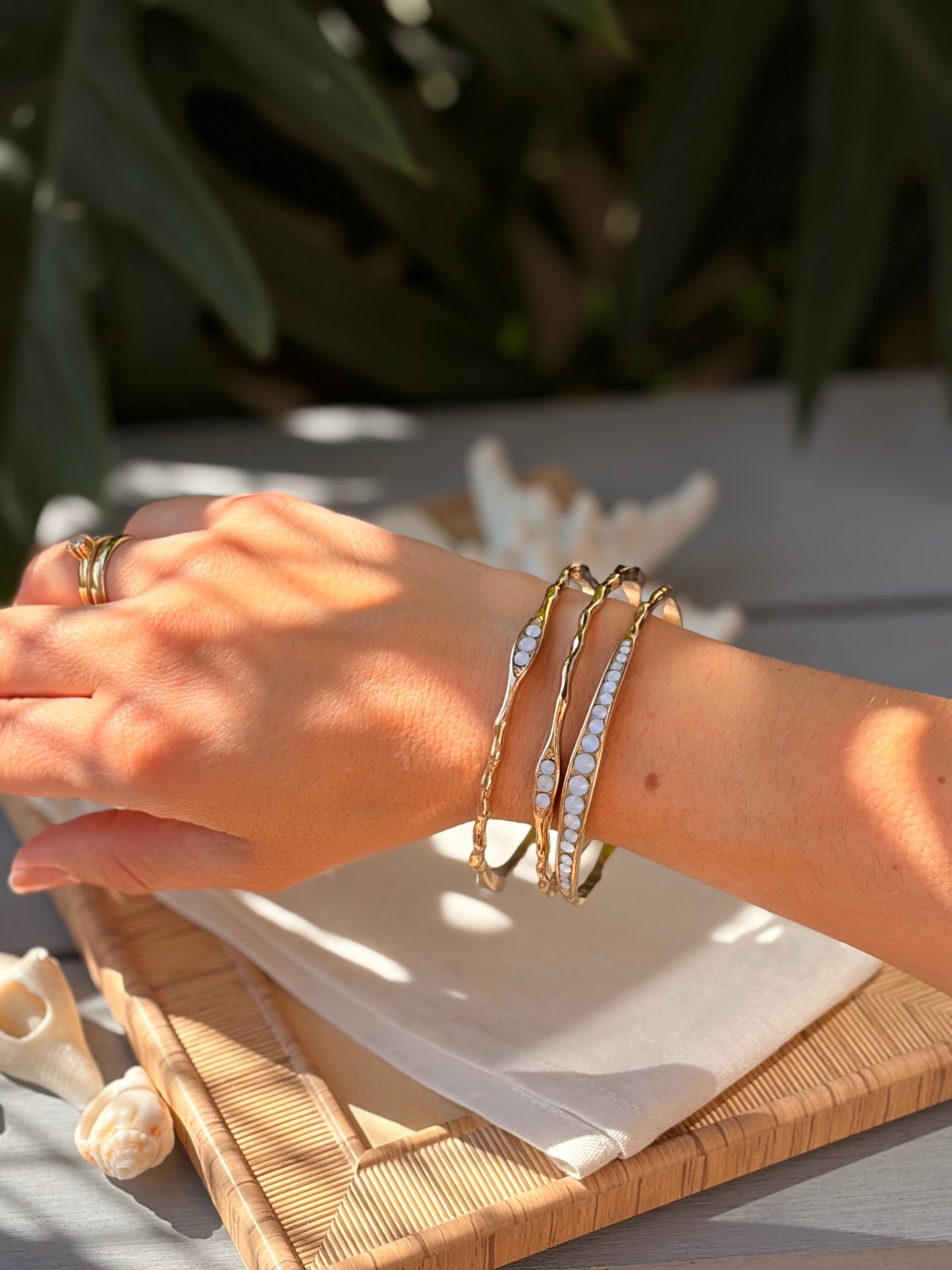 Set de pulseras en aro x 3