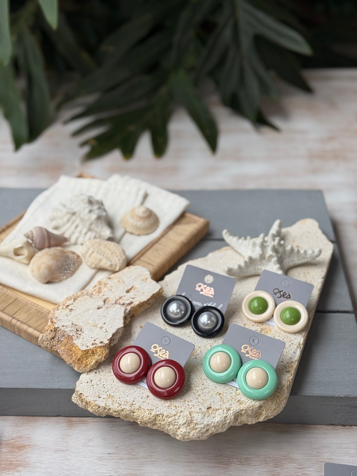 Aretes topo en resina colores