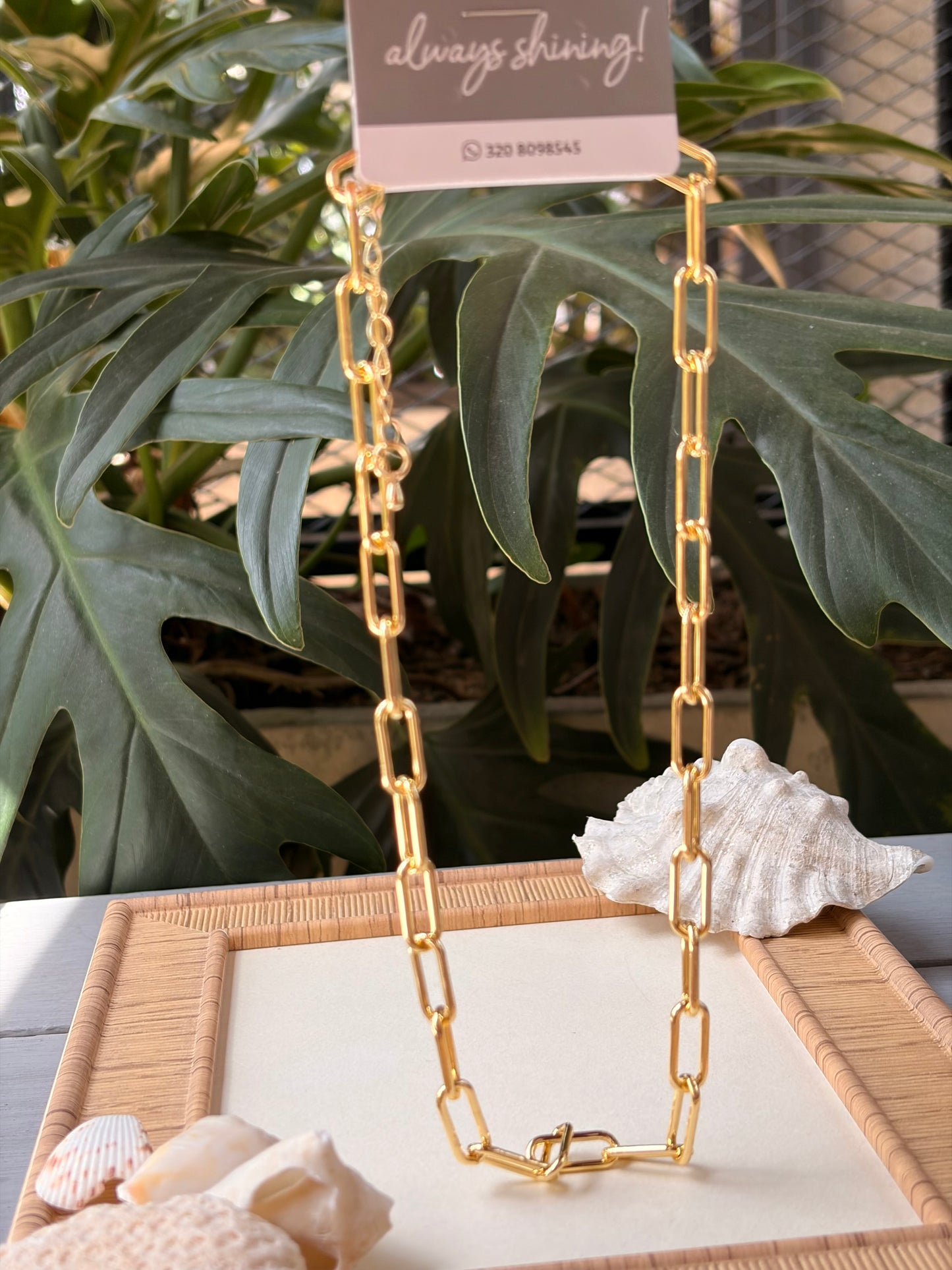 Cadena rodinada eslabones alargados