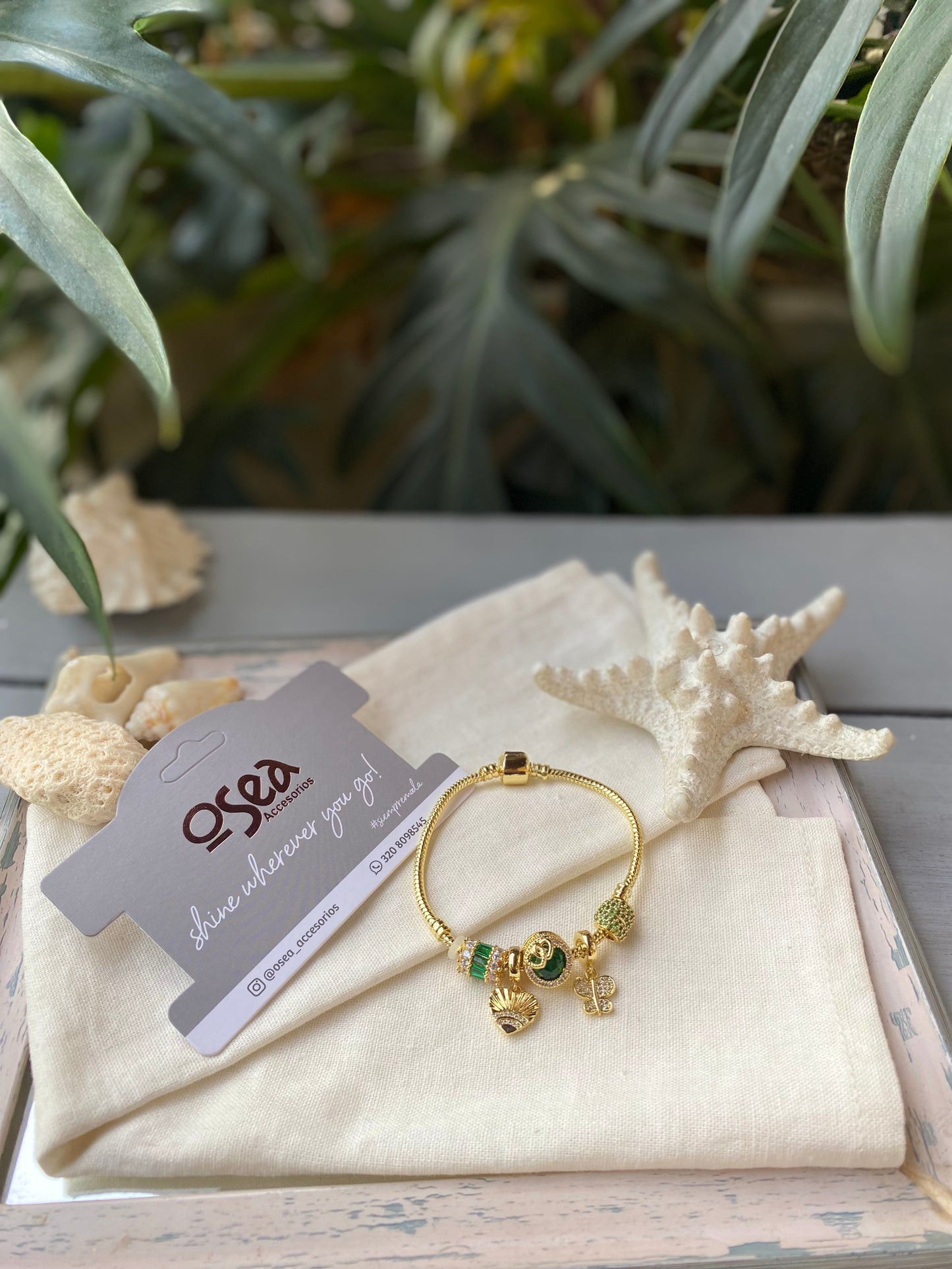Pulsera rodinada tipo pandora