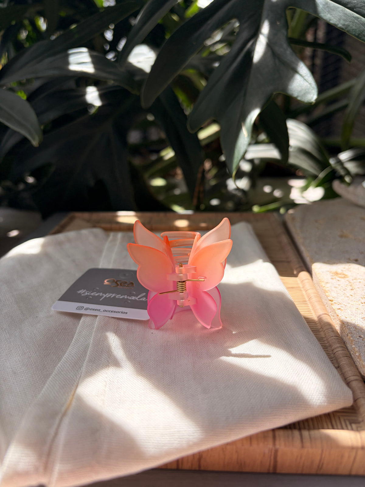 Caimán mediano en pasta mariposa degradé