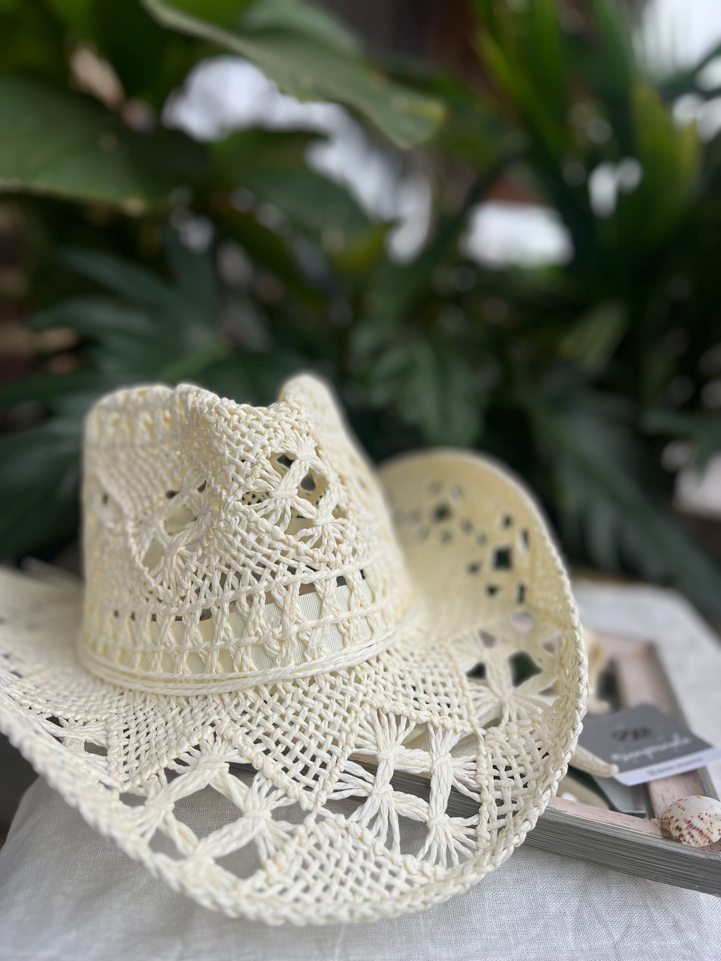 Sombrero playero vaquero macramé