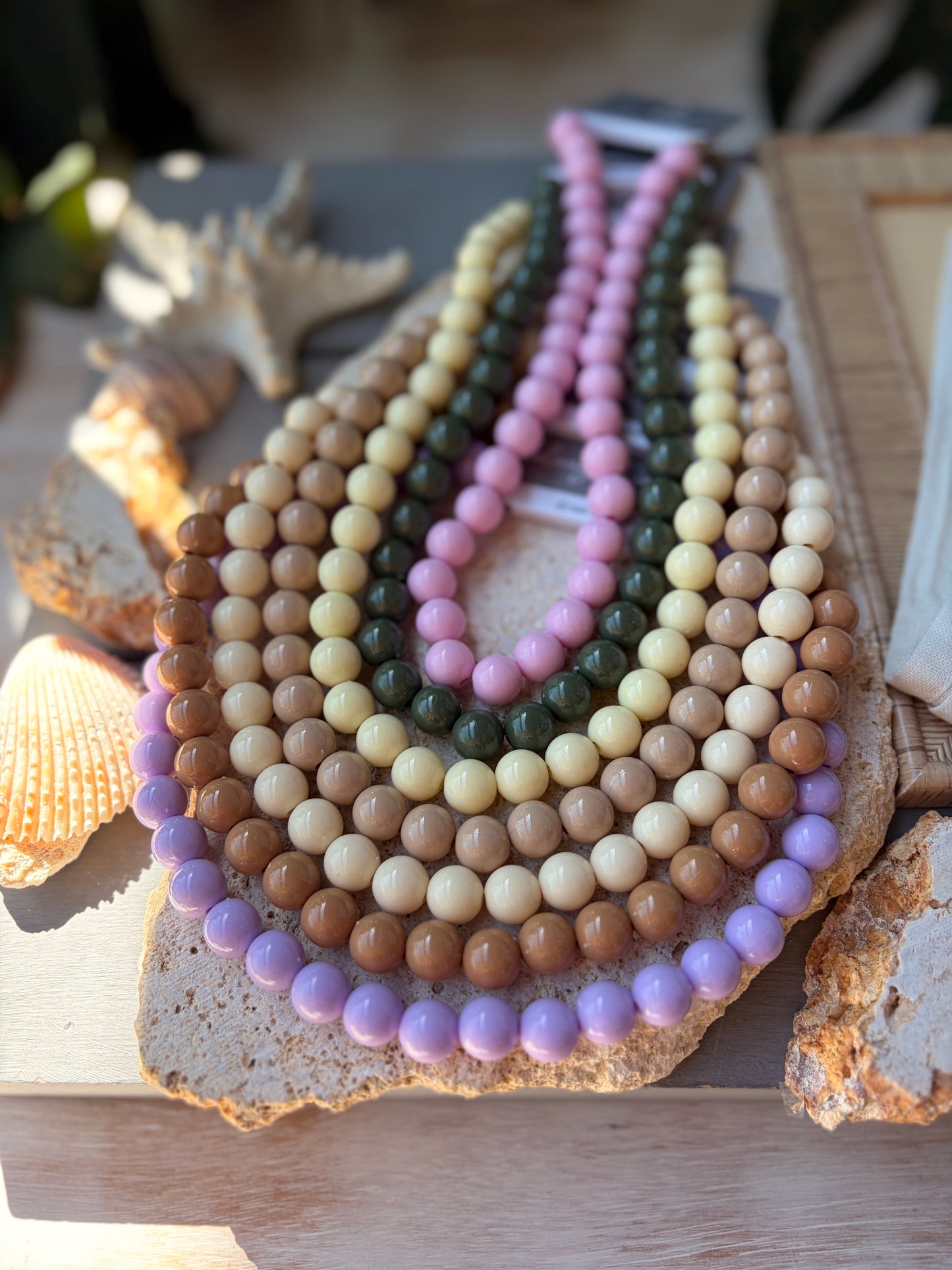 Collar bolas 12mm en colores