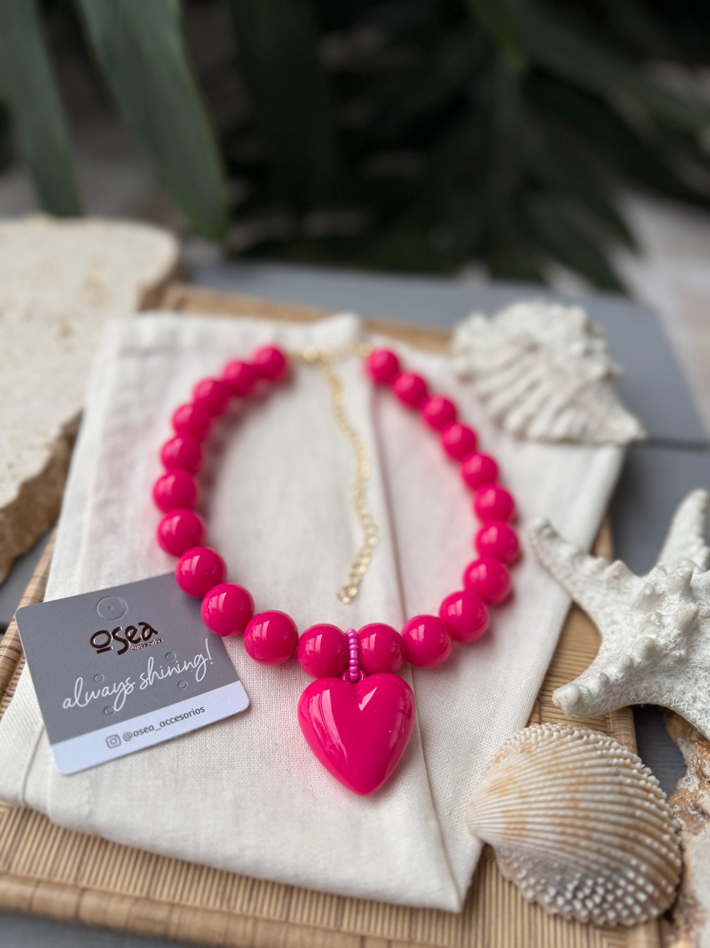 Collar bolas dije corazón