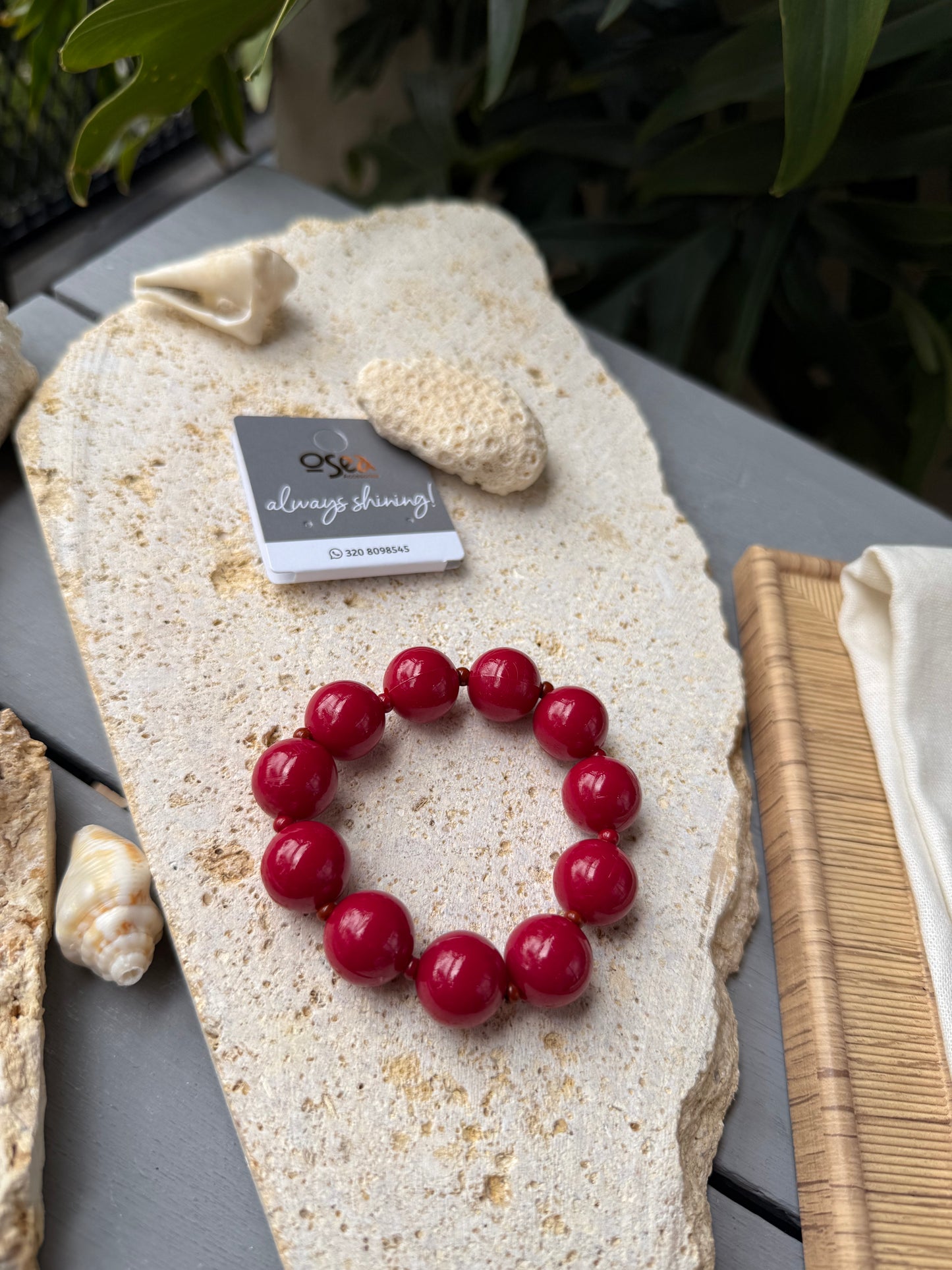 Pulsera bolas resortada
