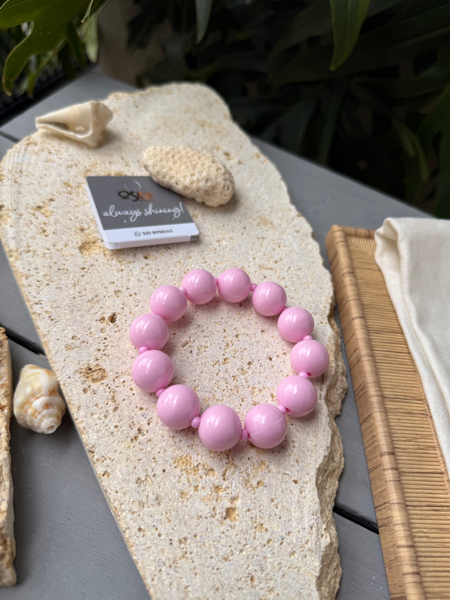 Pulsera bolas resortada