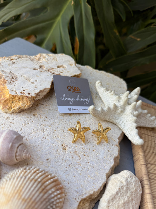 Topo estrella de mar baño de oro