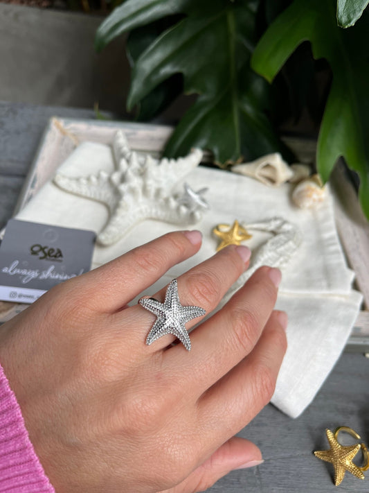 Anillo graduable estrella de mar - Osea accesorios