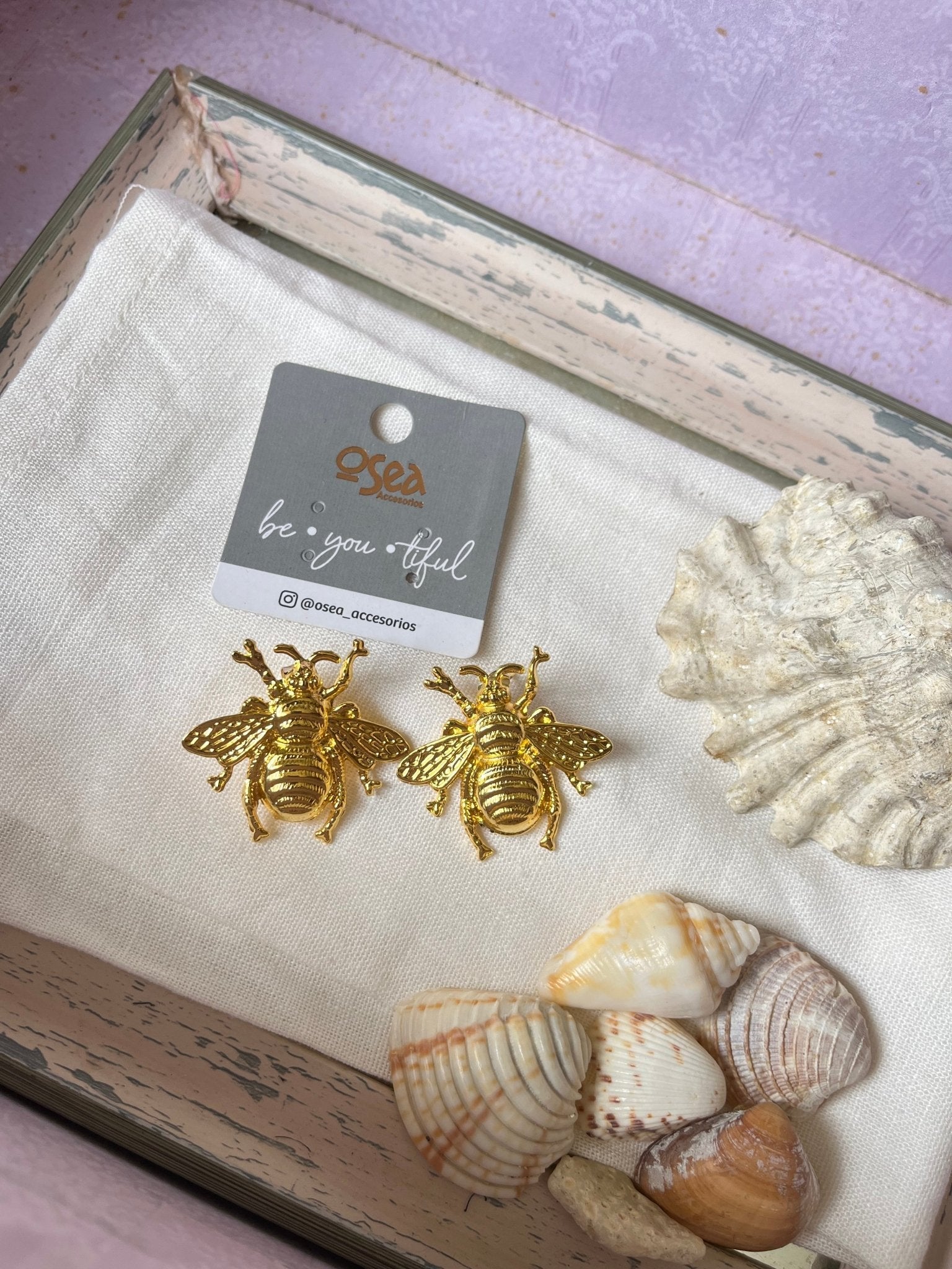 Arete topo abeja grande - Osea accesorios